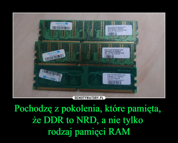 Pochodzę z pokolenia, które pamięta, 
że DDR to NRD, a nie tylko 
rodzaj pamięci RAM
