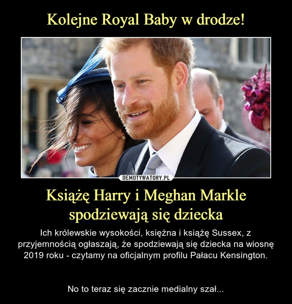 Kolejne Royal Baby w drodze! Książę Harry i Meghan Markle spodziewają się dziecka