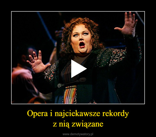 Opera i najciekawsze rekordy
z nią związane