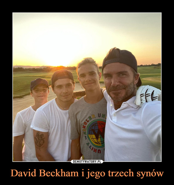 David Beckham i jego trzech synów