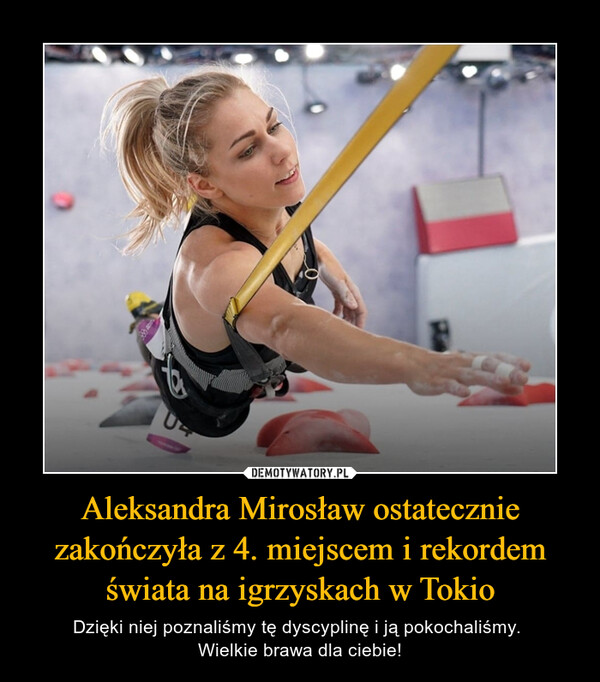 Aleksandra Mirosław ostatecznie zakończyła z 4. miejscem i rekordem świata na igrzyskach w Tokio