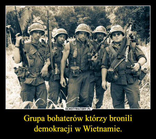 Grupa bohaterów którzy bronili demokracji w Wietnamie. –  