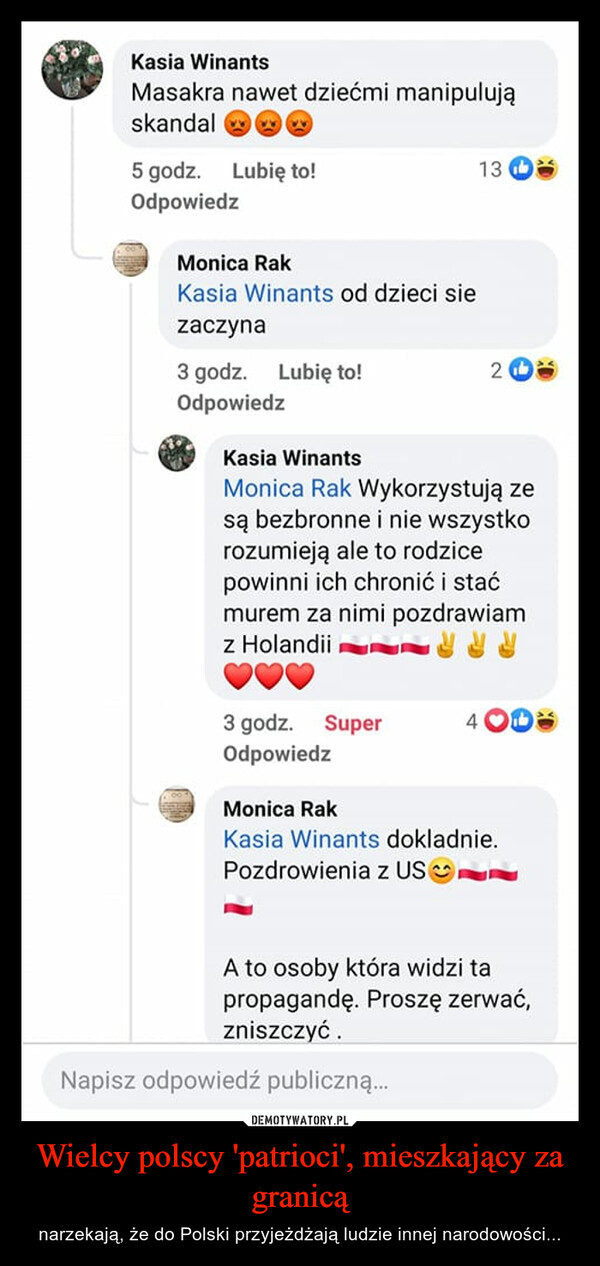 Wielcy polscy 'patrioci', mieszkający za granicą