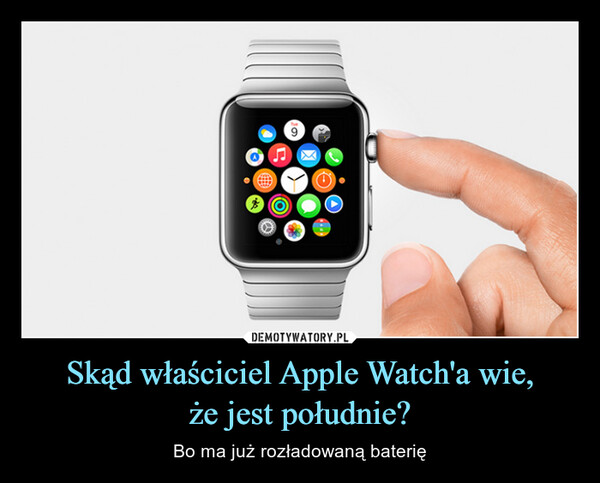 Skąd właściciel Apple Watch'a wie,
że jest południe?