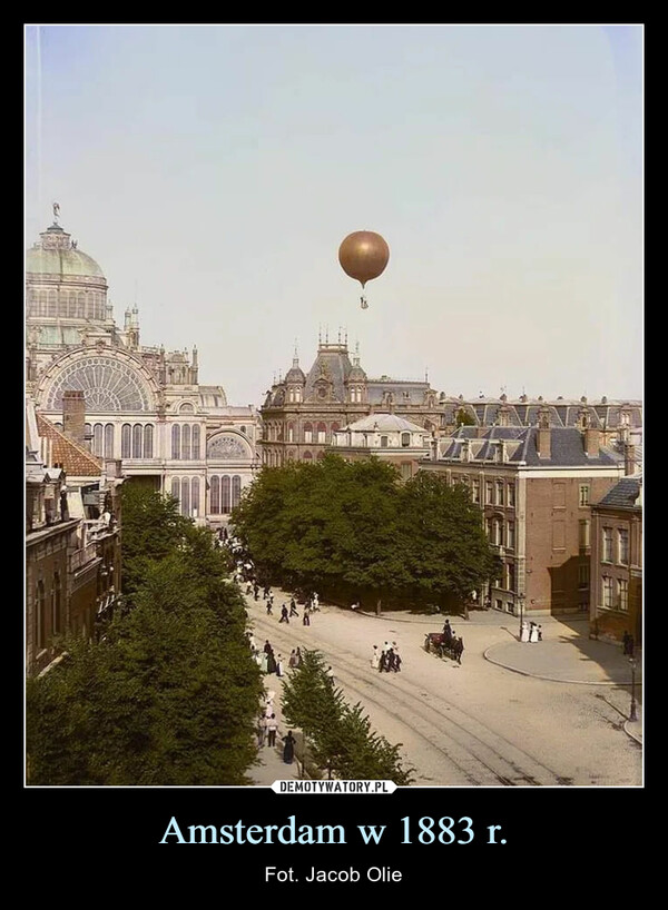 Amsterdam w 1883 r. – Fot. Jacob Olie واز