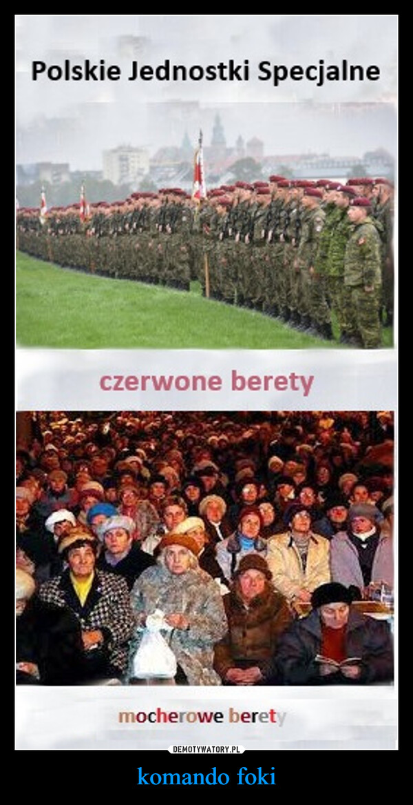 komando foki –  Polskie Jednostki Specjalneczerwone beretymocherowe berety