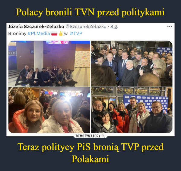 Teraz politycy PiS bronią TVP przed Polakami –  Józefa Szczurek-ŻelazkoBronimy #PLMediaRLD@SzczurekZelazko . 8 g.w #TVPTIVETV...TYP www PAND Twww