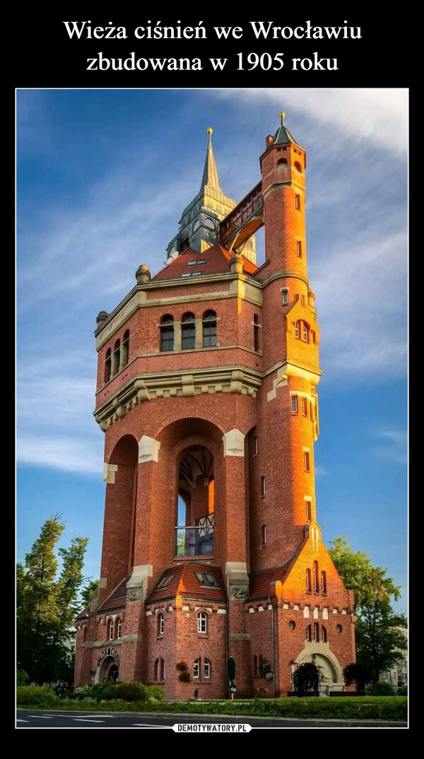 Wieża ciśnień we Wrocławiu zbudowana w 1905 roku