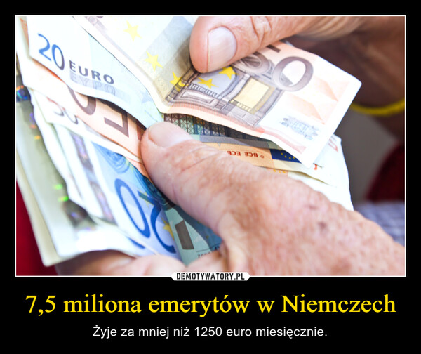 7,5 miliona emerytów w Niemczech – Żyje za mniej niż 1250 euro miesięcznie. • ВСЕ ЕСЬ2odna20 EU