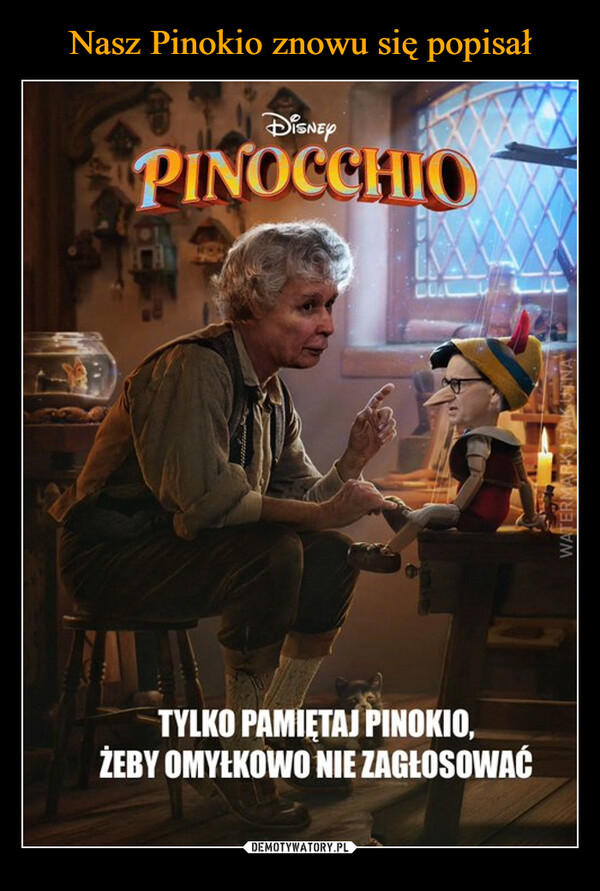 Nasz Pinokio znowu się popisał